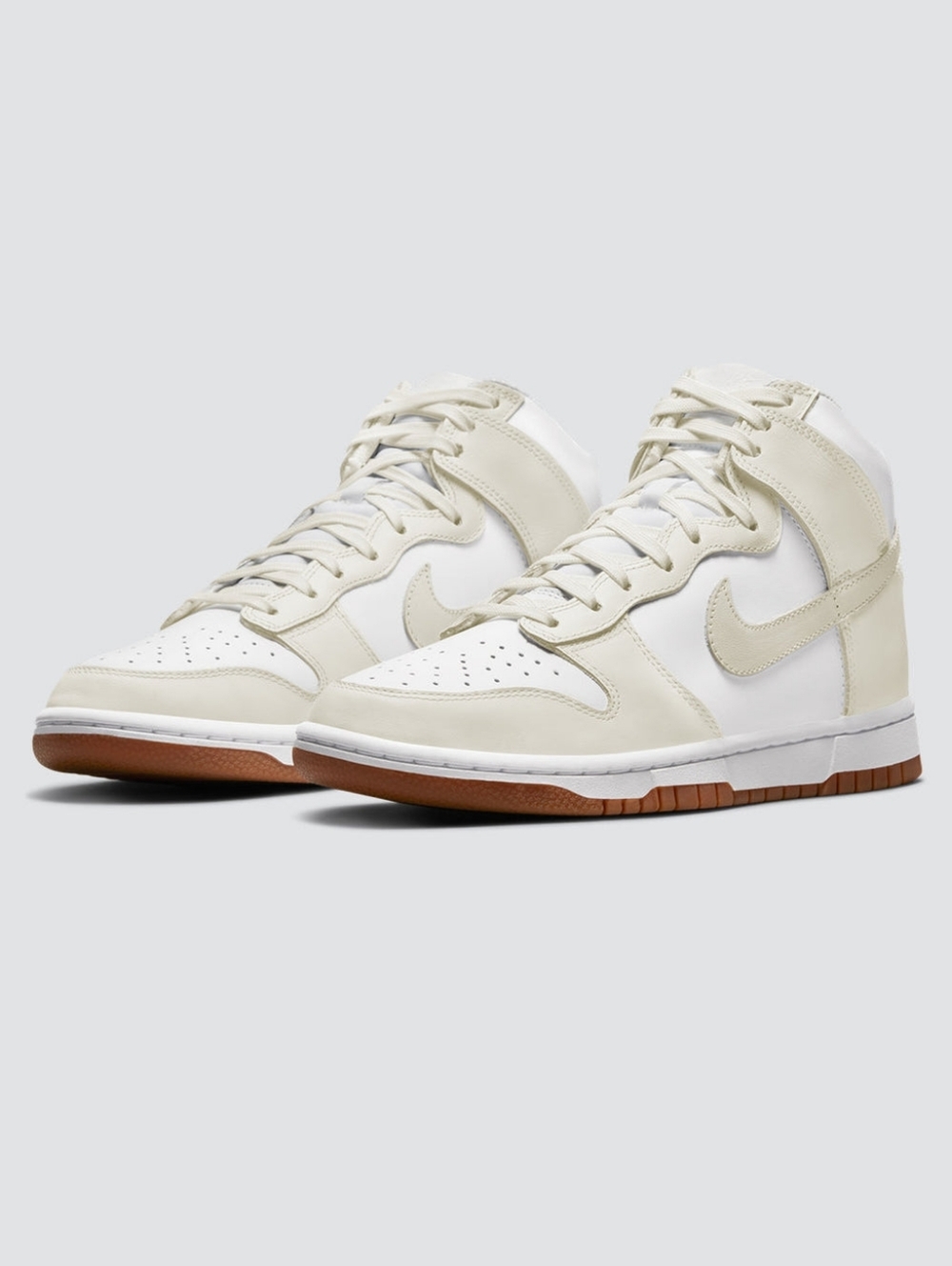 Nike Dunk High In White/Sail Gum Med Brown Size 6.5 - Picture 2 of 7